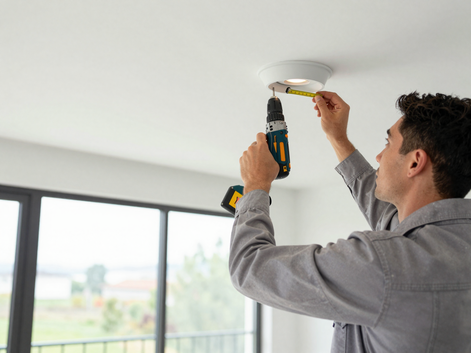 Residential electrical installation in progress